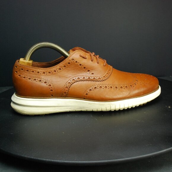 Cole Haan Brown Leather Wingtip Oxfords Lace Up main image 7
